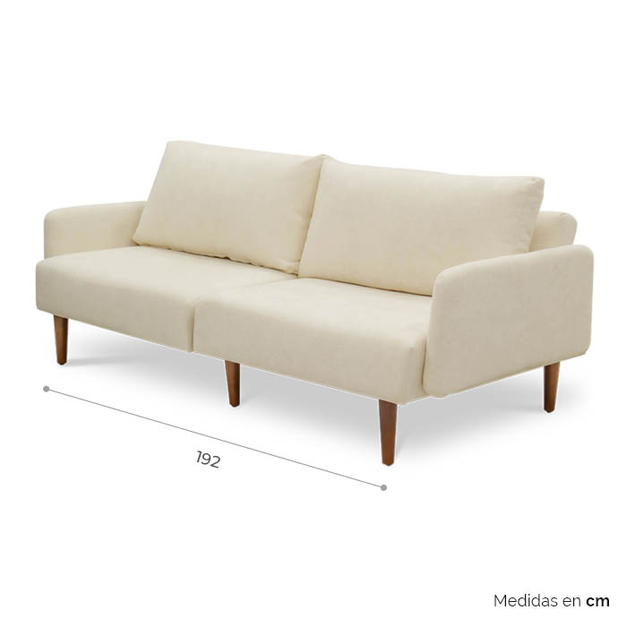 Futon Tela Beige Cire | Sofá Cama y Futones | salas